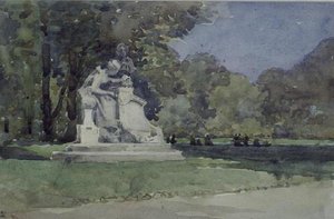 Utsikt i Luxembourgträdgården, Paris